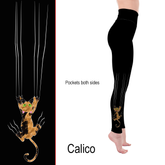 Calico Cat Scratch Leggings with Pockets